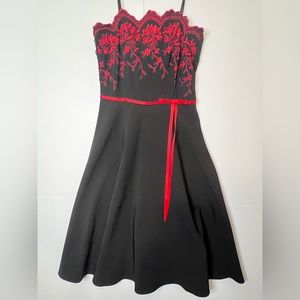 Rampage Black and Red spaghetti strap dress size 3